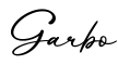 单词Garbo书写