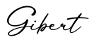 单词Gibert书写