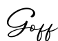 单词Goff书写