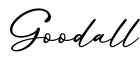 单词Goodall书写