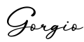 单词Gorgio书写