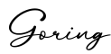 单词Goring书写