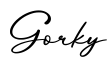 单词Gorky书写