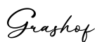 单词Grashof书写