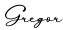 单词Gregor书写
