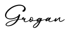 单词Grogan书写