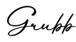 单词Grubb书写