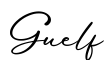 单词Guelf书写