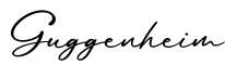 单词Guggenheim书写