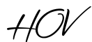 单词HOV书写