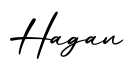 单词Hagan书写