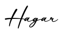 单词Hagar书写