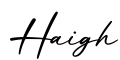 单词Haigh书写