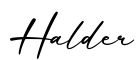 单词Halder书写