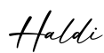 单词Haldi书写