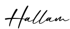 单词Hallam书写