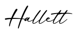 单词Hallett书写