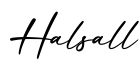 单词Halsall书写