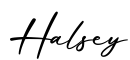 单词Halsey书写