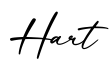 单词Hart书写