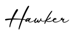 单词Hawker书写