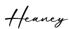 单词Heaney书写
