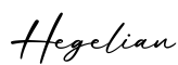 单词Hegelian书写