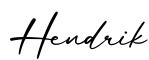 单词Hendrik书写