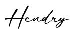 单词Hendry书写