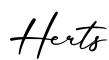 单词Herts书写