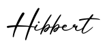 单词Hibbert书写