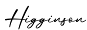 单词Higginson书写