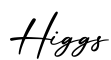 单词Higgs书写
