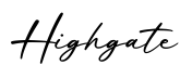 单词Highgate书写