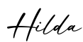 单词Hilda书写
