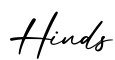 单词Hinds书写