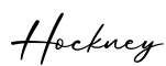 单词Hockney书写