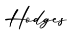 单词Hodges书写