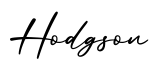 单词Hodgson书写