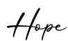 单词Hope书写