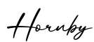 单词Hornby书写