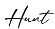 单词Hunt书写