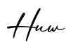 单词Huw书写