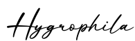 单词Hygrophila书写