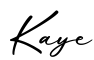 单词Kaye书写