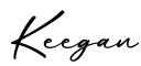 单词Keegan书写