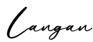 单词Langan书写