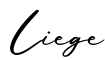 单词Liege书写