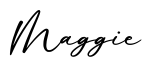单词Maggie书写