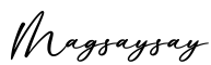 单词Magsaysay书写
